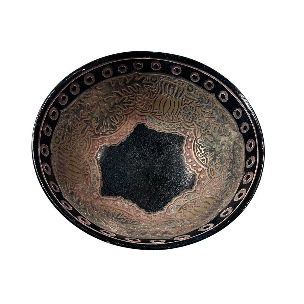Middle Eastern Tibetan Bowl Hand Etched Meditation Vintage Bowl READ